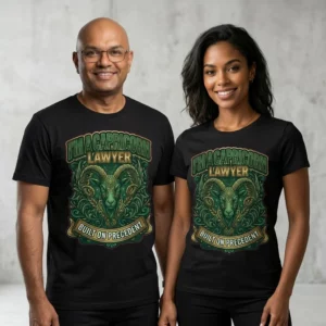 Capricorn Lawyer T-Shirt Built on Precedent Zodiac Star Sign Gift UK