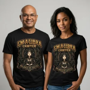 Libra Lawyer T-Shirt Balance of Justice Zodiac Star Sign Gift Unisex UK