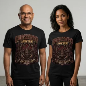 Scorpio Lawyer T-Shirt Strategic Silence Zodiac Star Sign Gift Unisex UK